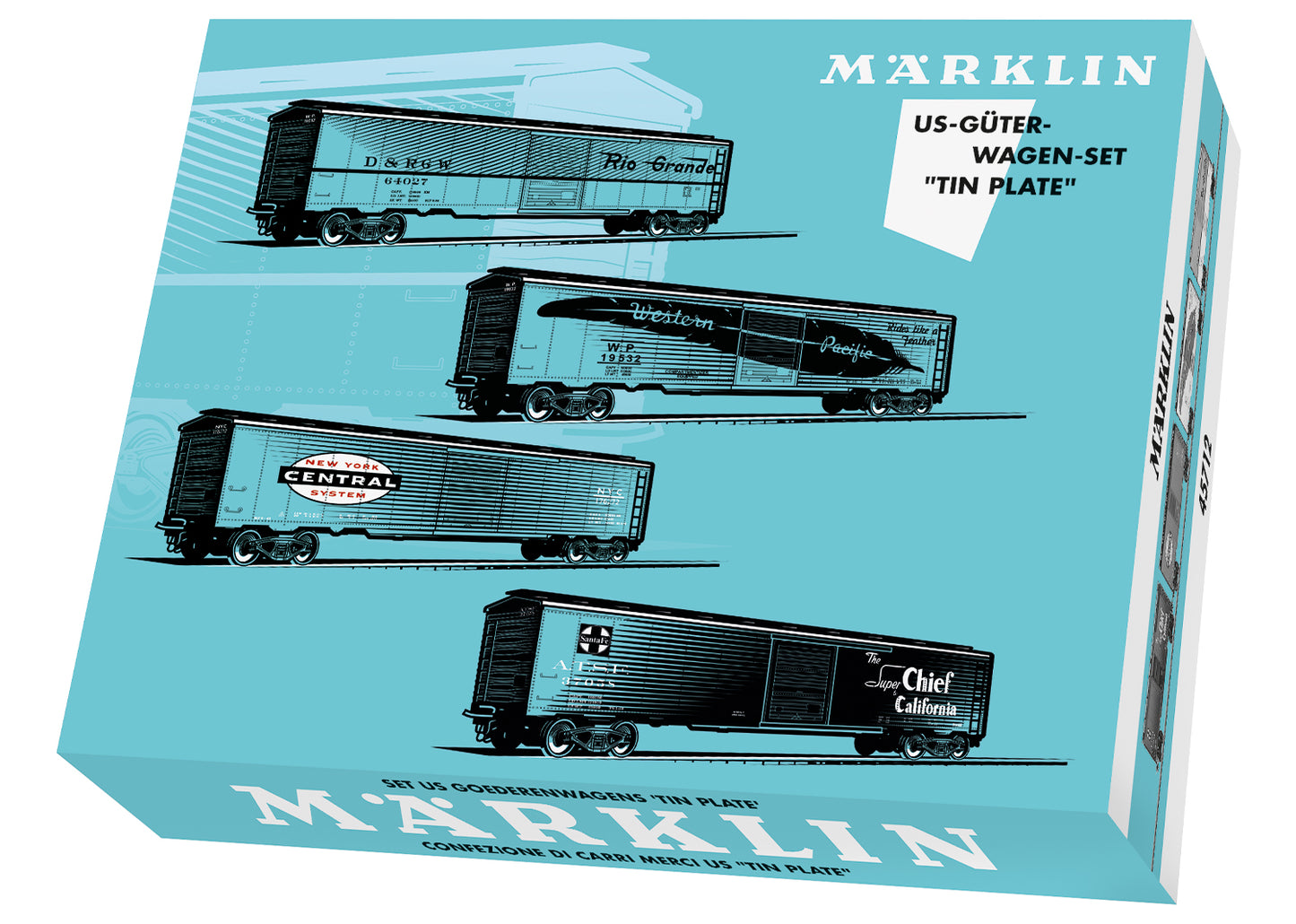 Marklin HO 45712 US Freight 4 Cars Set MHI 2025 New Item