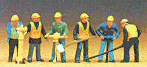 Preiser HO 10035 Sewer/road const crew  6/