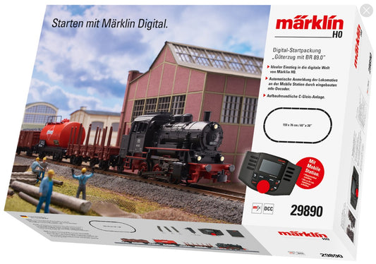 Marklin HO 29890 Digital Freight Train Starter Set with cls 89.0