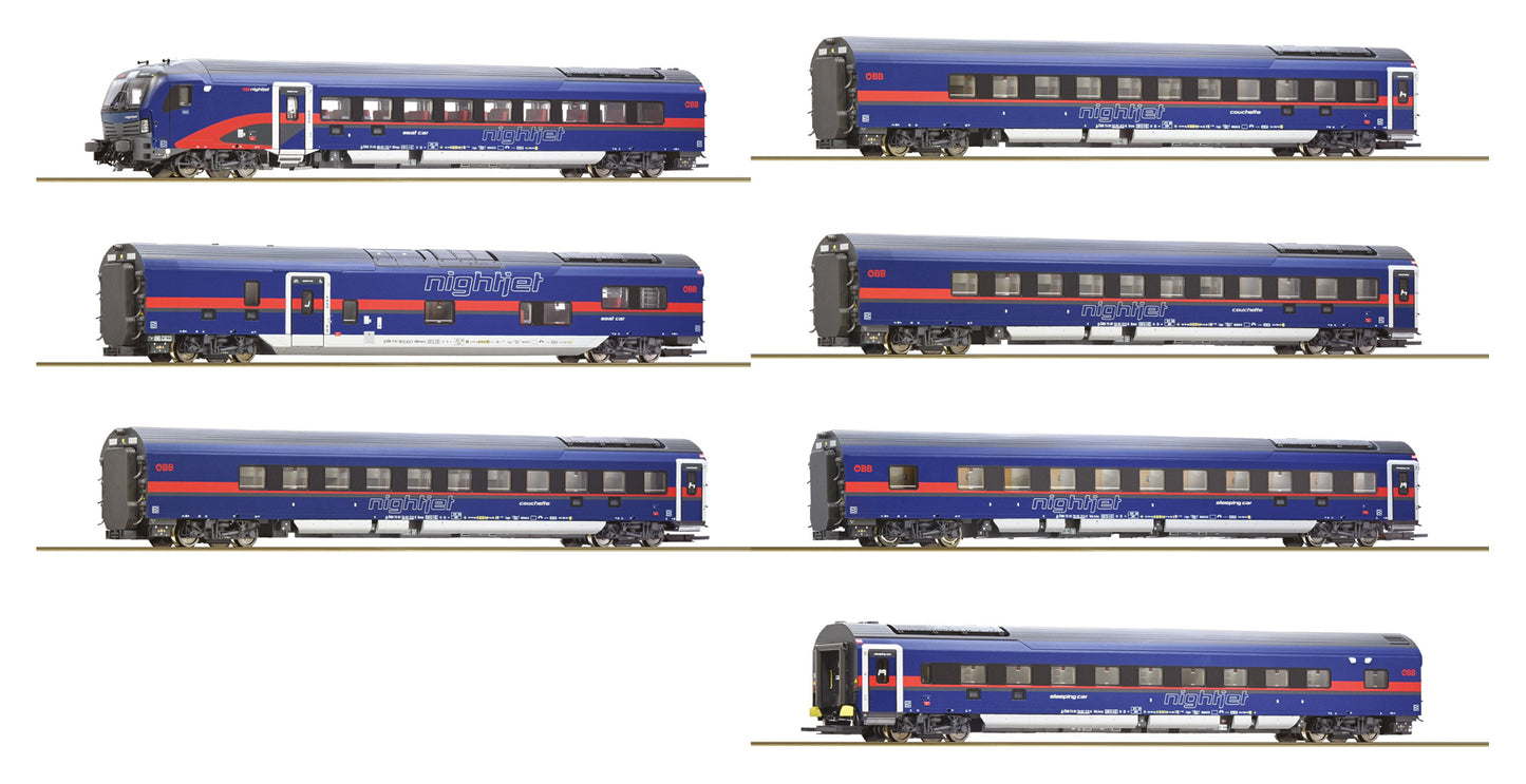 Roco HO 5500004 7-piece set: Nightjet  ÖBB era VI DC 2024 New Item