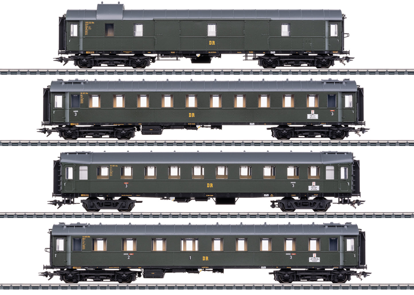 Marklin HO 42514 Express Train Car Set for "Saxon Pride" cl 19