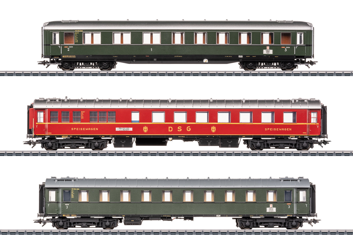 Marklin HO 42533 DB Express Set 2 D74 IIIa 2026 New Item – Euro Model ...