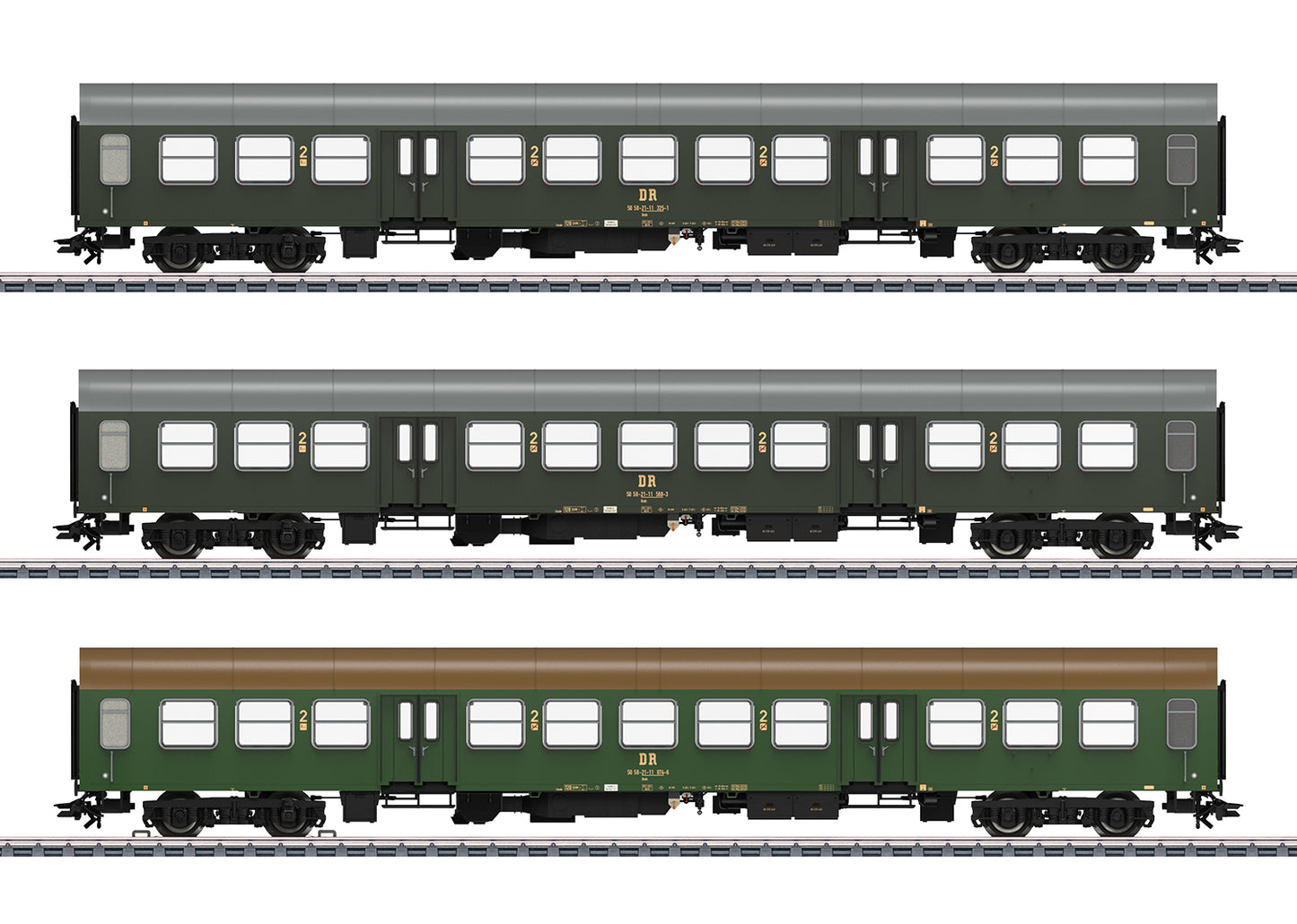 Marklin HO 42580 Halberstadt Center Entry Car Passenger Car Set  2025 New Item