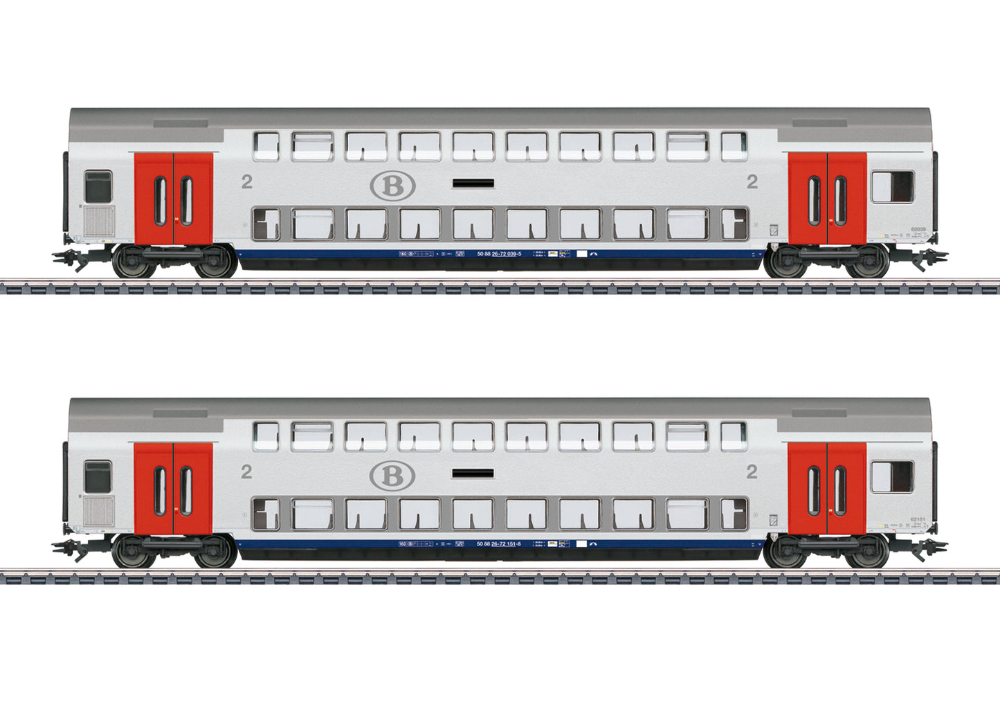 Marklin HO 43566 SNCB Bi-Level Car Set  VI 2026 New Item
