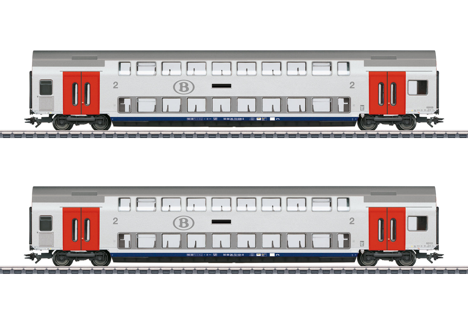 Marklin HO 43566 SNCB Bi-Level Car Set  VI 2026 New Item