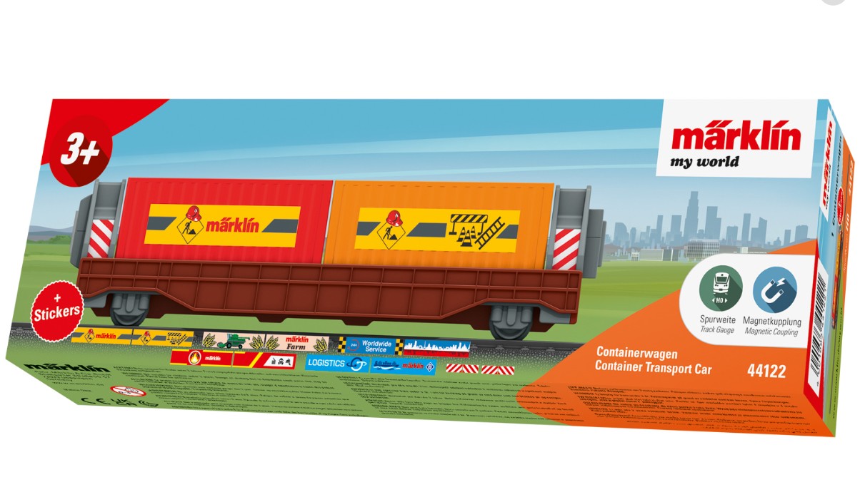Marklin HO 44122 Container Car My World  New Item