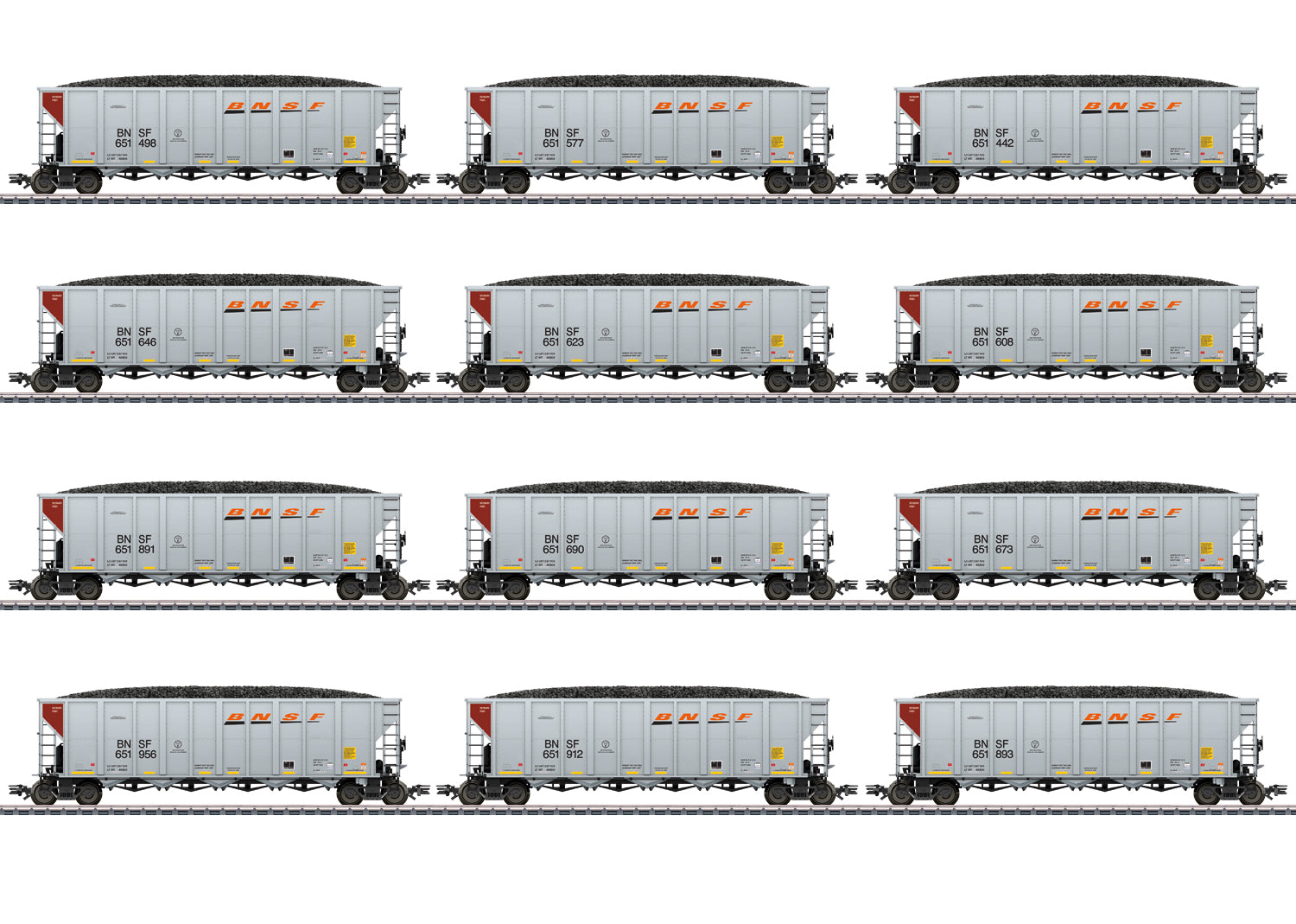 Marklin HO 45666 BNSF Hopper Car Set  Era VI  Fall 2024 New Item