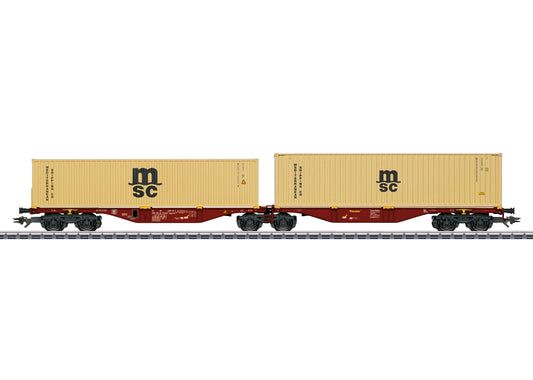 Marklin HO 47816 Type Sggrss 80 Double Container Transport Car Fall 2025 New Item
