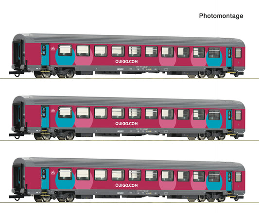 Roco HO 6200025 3-piece set Corail coach   era VI DC 2025 New Item