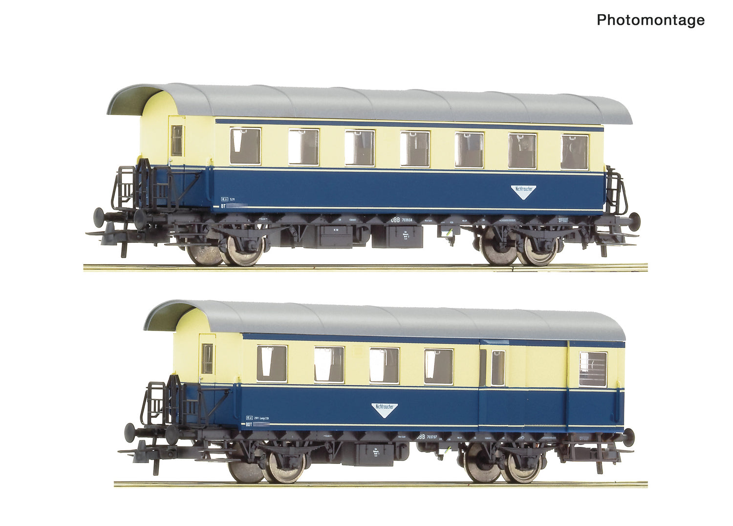 Roco HO 6200081 2 piece set: Ribbed coaches  OBB   era III DC  2026 New Item