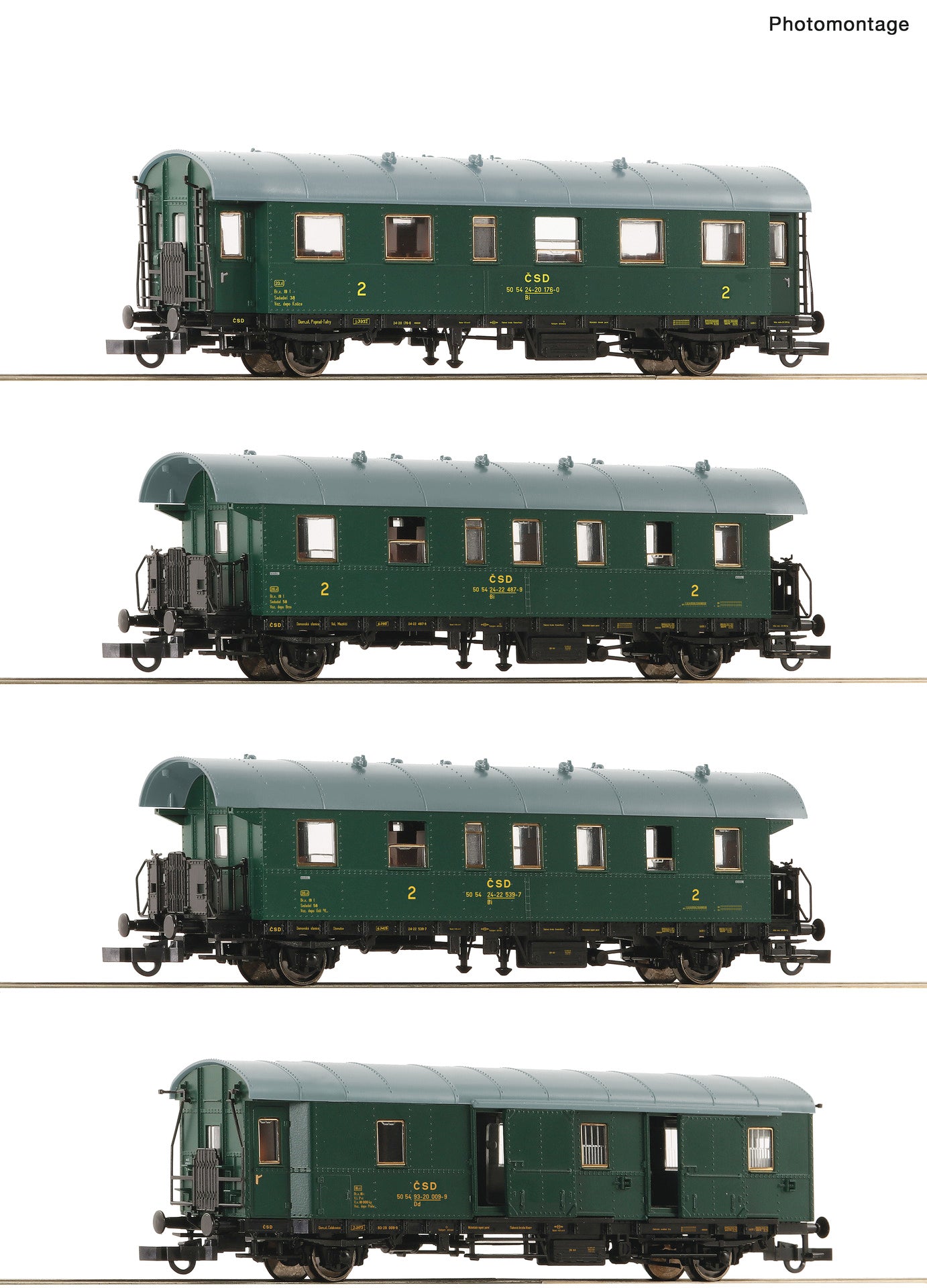 Roco HO 6200088 4 piece set: Passenger train  CSD   era IV DC 2025 New Item