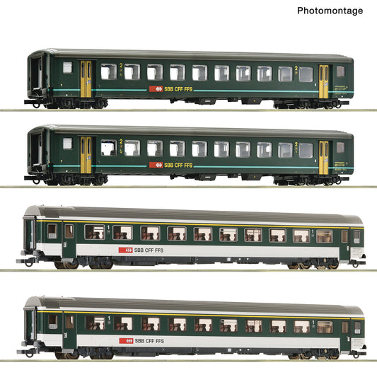 Roco HO 6200091 4 piece set (2): 'IR 1617' SBB era IV DC 2025 New Item