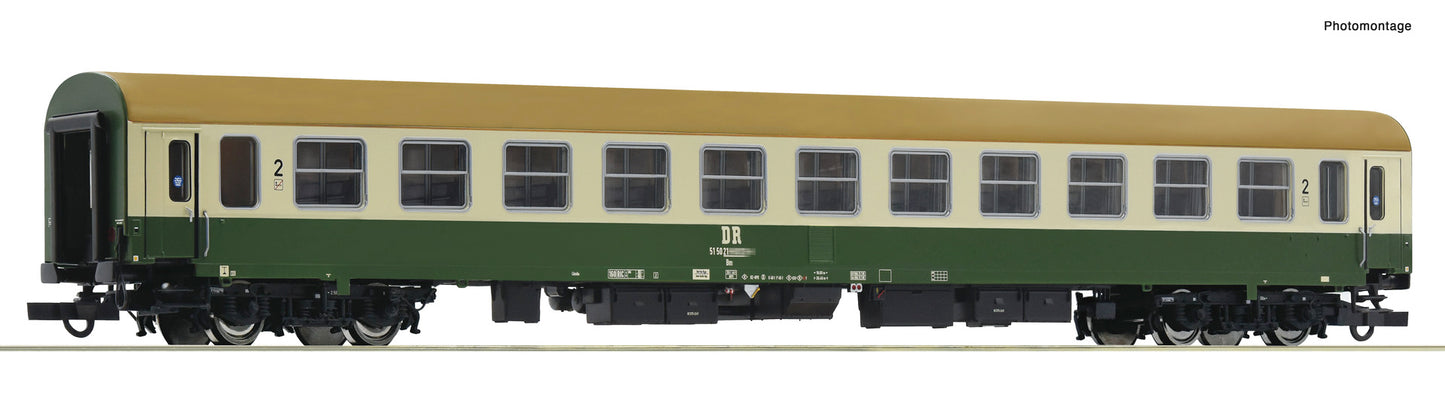 Roco HO 6200116 2nd class express train coach  DR   era IV DC 2025 New Item