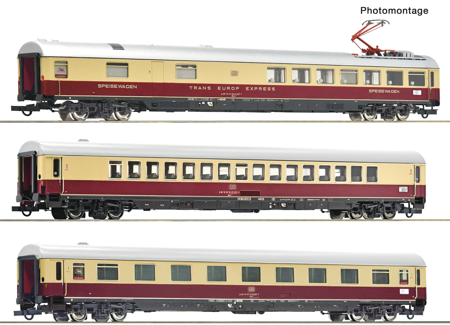 Roco HO 6200121 3 piece set (2): 'Rheingold'  AKE   era VI DC 2025 New Item