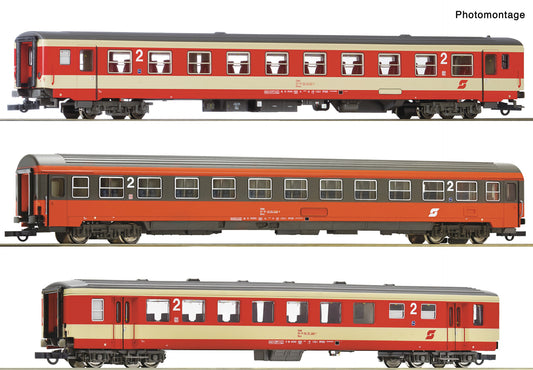 Roco HO 6200128 3 piece set (2): Express train 'D 704'  ÖBB   era V DC 2025 New Item