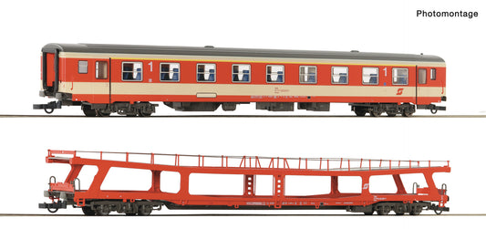 Roco HO 6200129 2 piece set (3): Express train 'D 704' ÖBB era V DC 2025 New Item