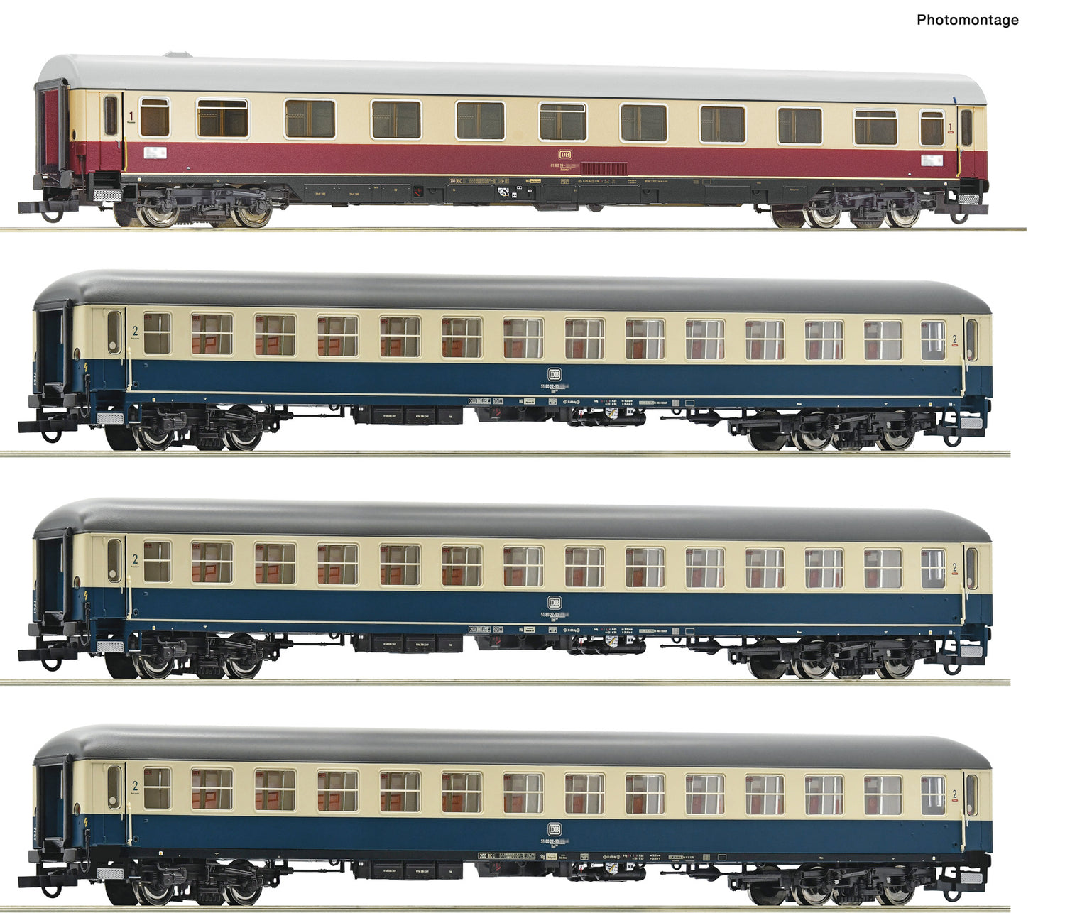 Roco HO 6200154 4 piece set: IC 511 'Chiemgau'  DB   era IV DC 2025 New Item