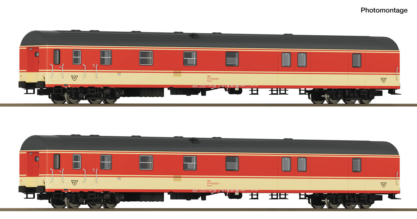 Roco HO 6200180 2 pcs. Set: Railway Mail Car 'Postal Express Train'   era 45 DC  2026 New Item