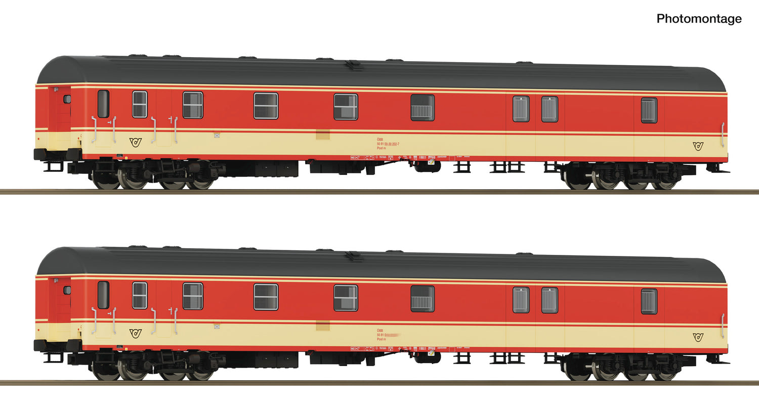 Roco HO 6200180 2 pcs. Set: Railway Mail Car 'Postal Express Train'   era 45 DC  2026 New Item