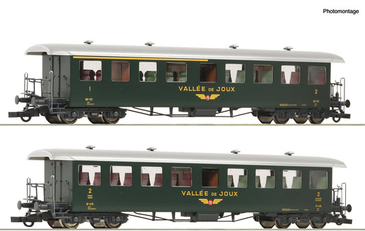 Roco HO 6200198 2 piece set: 'Seetalbahn' coaches  PB   era 45 DC  Fall 2025 New Item