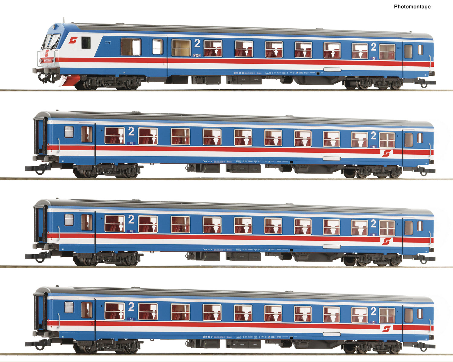 Roco HO 6200200 4-piece set: Push-pull train 'Valousek Edition  OBB   era V DC  2026 New Item