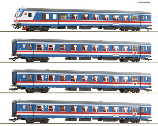 Roco HO 6200200 4-piece set: Push-pull train 'Valousek Edition  OBB   era V DC  2026 New Item