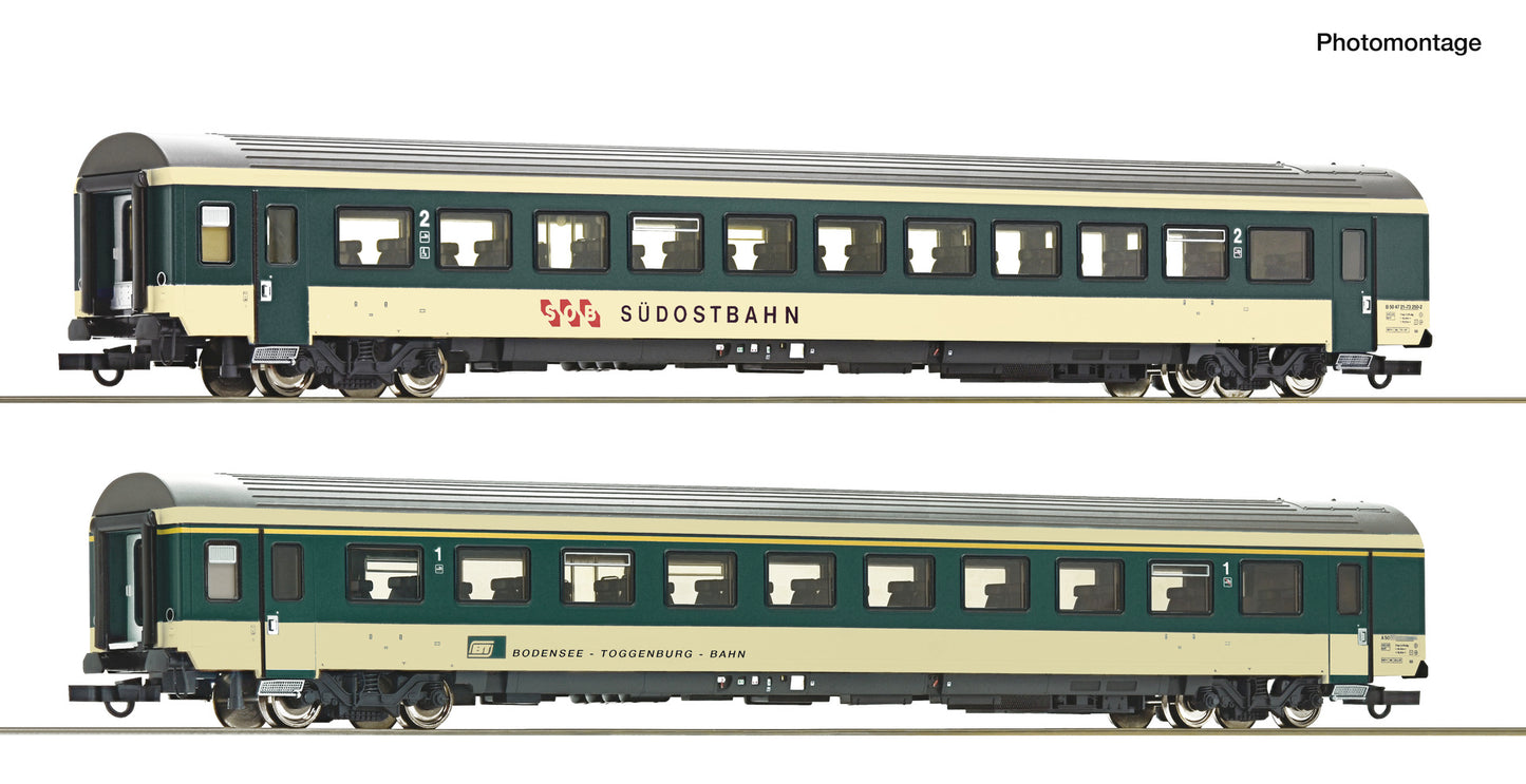 Roco HO 6200213 2 piece set (2): 'Voralpen-Express' coaches   era 45 DC  2026 New Item