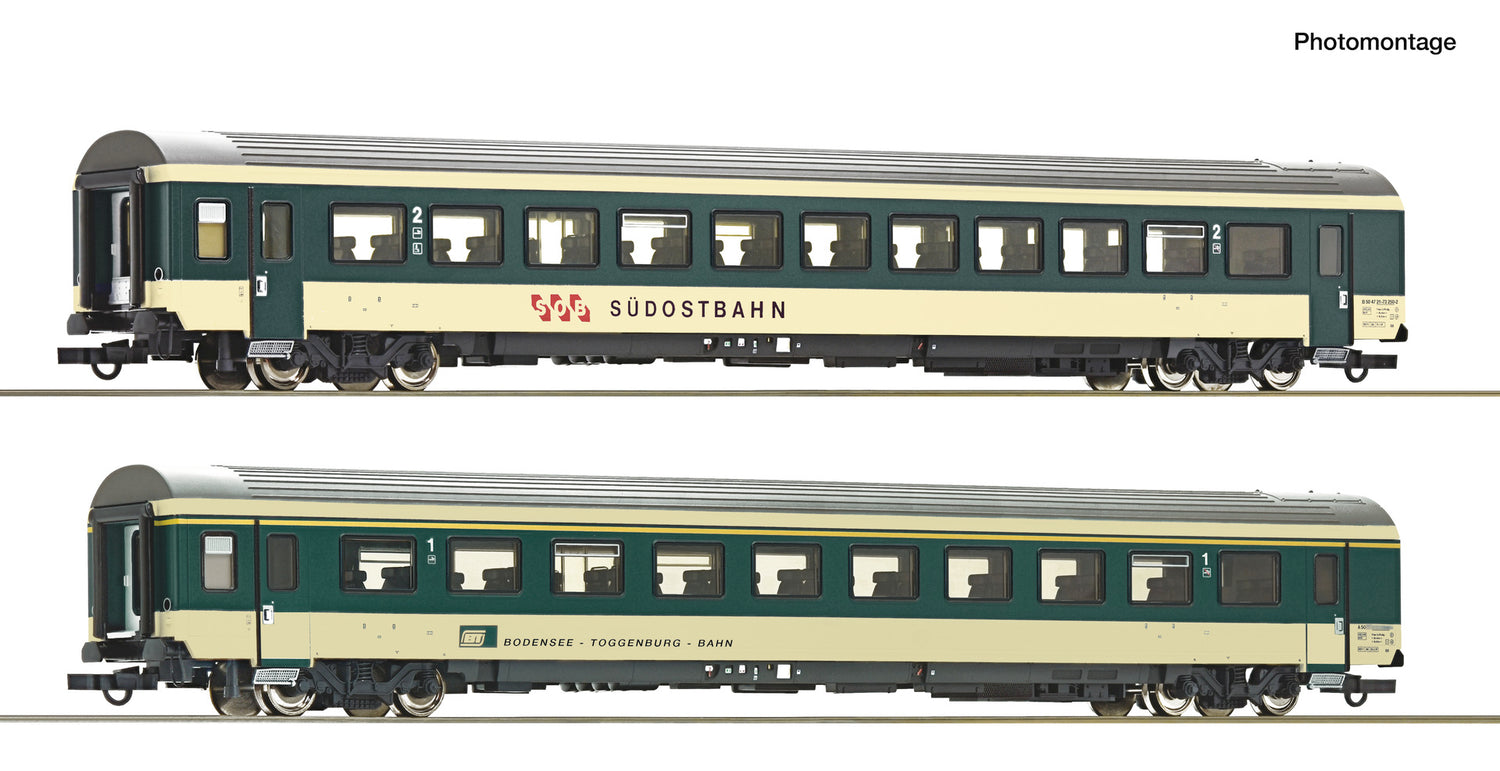 Roco HO 6200213 2 piece set (2): 'Voralpen-Express' coaches   era 45 DC  2026 New Item