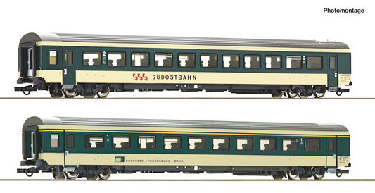 Roco HO 6200213 2 piece set (2): 'Voralpen-Express' coaches   era 45 DC  2026 New Item