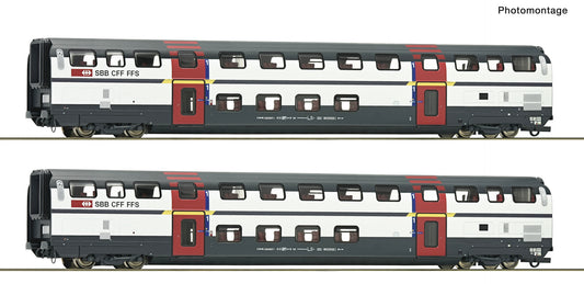 Roco HO 6200215 2 piece set: 1st class double-deck coaches SBB era V DC 2026 New Item