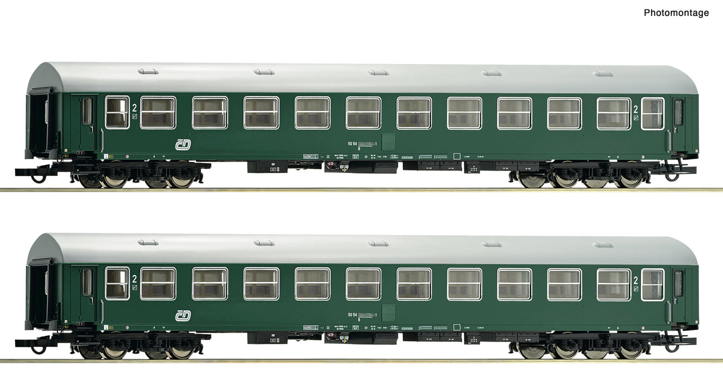 Roco HO 6200222 2 piece set: 2nd class coaches  CD   era V DC  2026 New Item