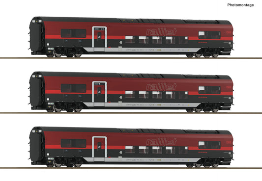 Roco HO 6220179 3 piece set (2): Railjet 2 OBB era VI DC 2026 New Item