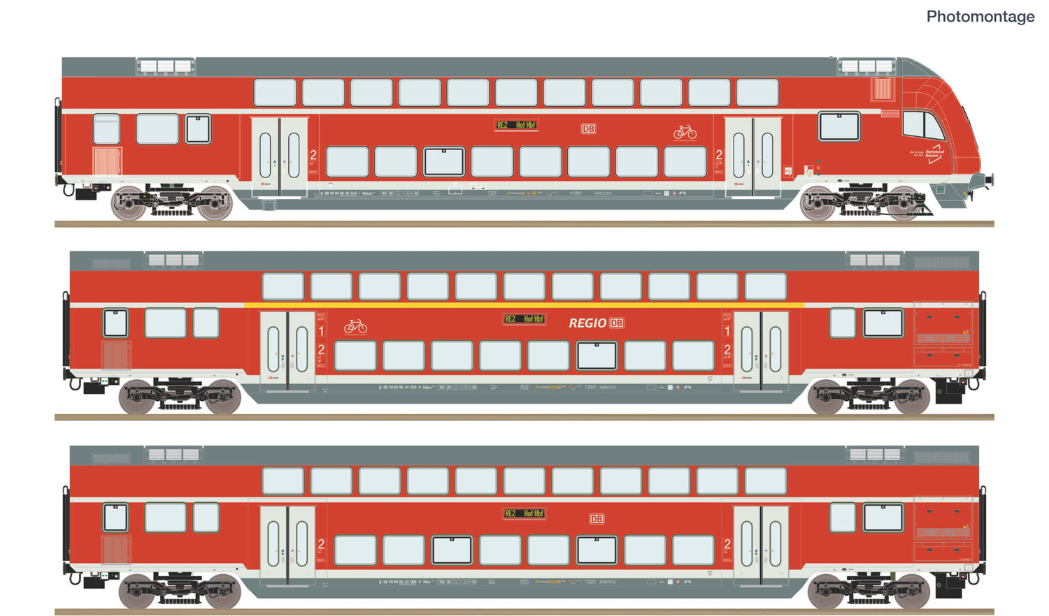Roco HO 6220248 3 piece set: Double-deck coaches  DB AG   era VI DC  2026 New Item