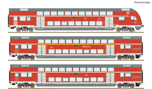Roco HO 6220248 3 piece set: Double-deck coaches DB AG era VI DC 2026 New Item