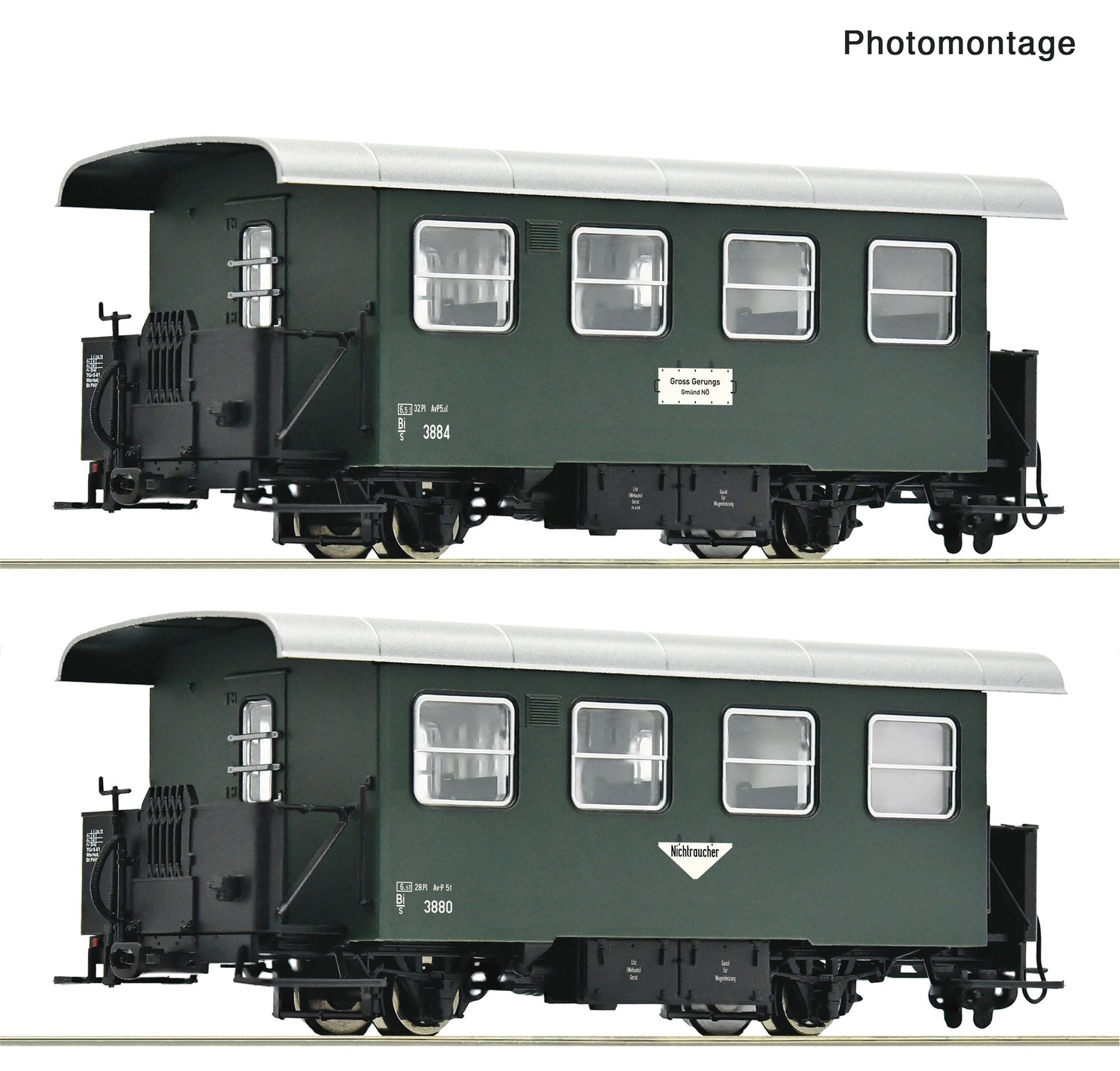 Roco HO 6240005 2 piece set: Narrow gauge coaches  OBB   era IV DC  2026 New Item