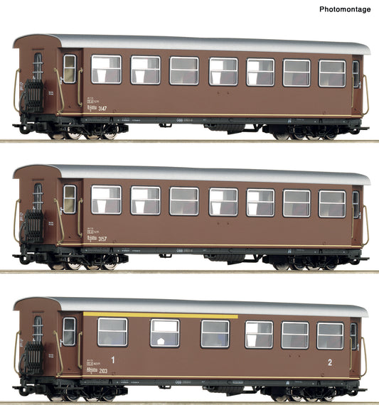 Roco HO 6240007 3-piece set: Passenger coach  OBB   era III DC  2026 New Item