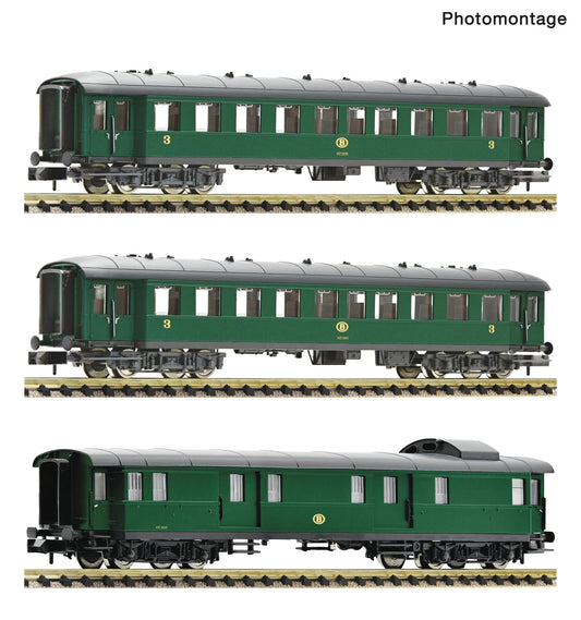 Fleischmann N 6260054 3 piece set: Passenger train SNCB era III DC 2025 New Item