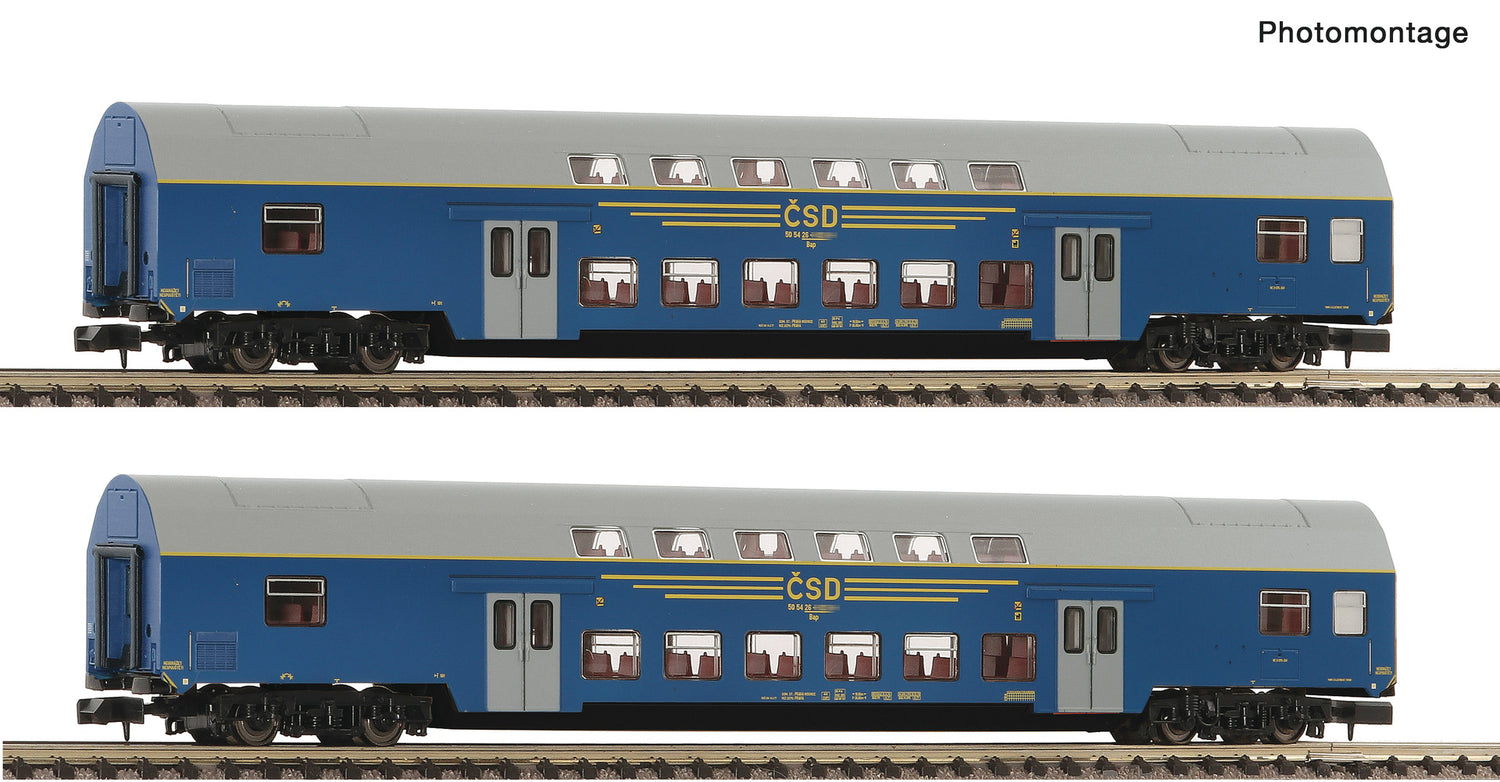 Fleischmann N 6260092 2 piece set: Double-deck coaches  CSD   era IV DC  2026 New Item