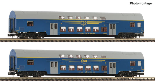Fleischmann N 6260092 2 piece set: Double-deck coaches CSD era IV DC 2026 New Item