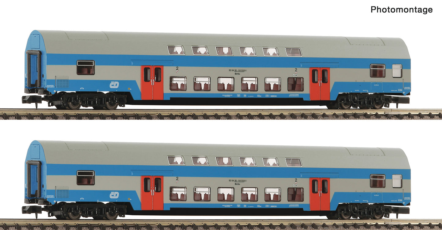 Fleischmann N 6260093 2 piece set: Double-deck coaches  CD   era V DC  2026 New Item