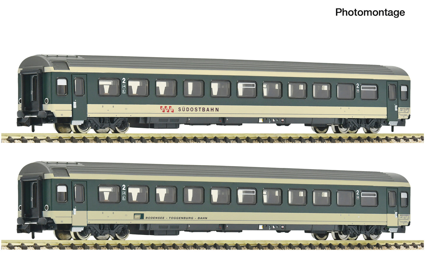 Fleischmann N 6260095 2 piece set (1): Coaches  SOB/BT   era 45 DC  2026 New Item