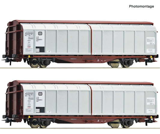 Roco HO 6600111 2-piece set: Sliding wall wagons DB era IV DC 2025 New Item