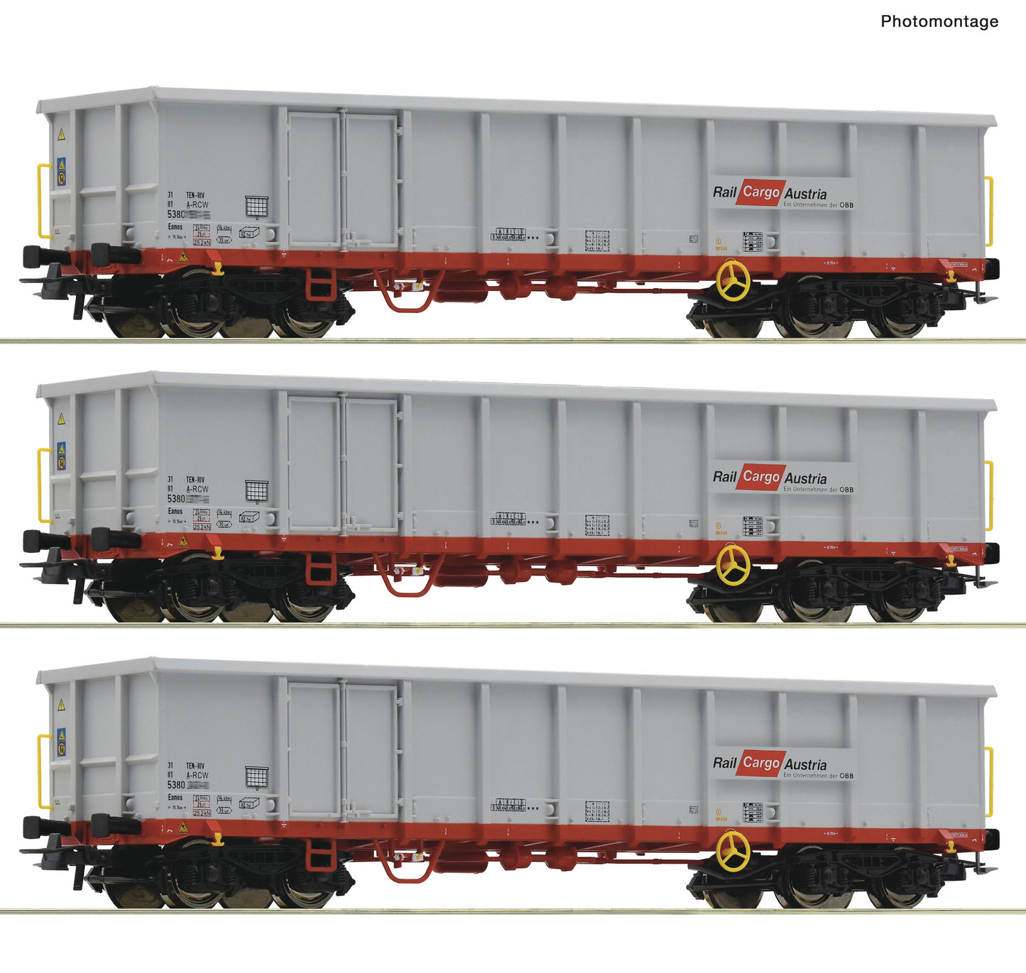 Roco HO 6600121 3 piece set: Open goods wagons  ÖBB   era VI DC 2025 New Item