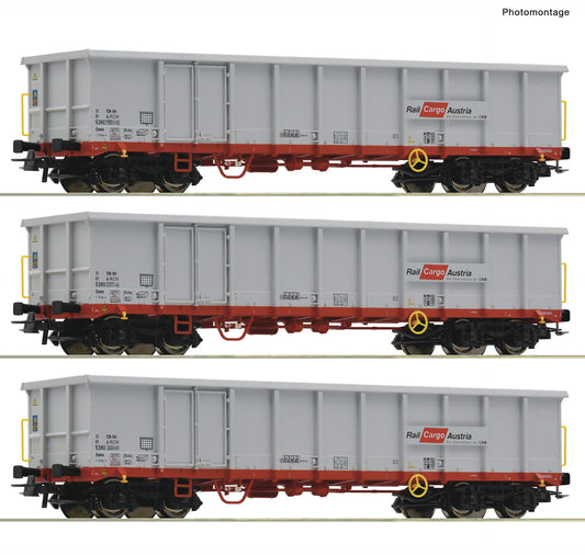 Roco HO 6600121 3 piece set: Open goods wagons ÖBB era VI DC 2025 New Item
