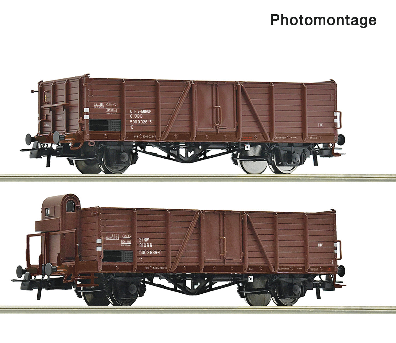 Roco HO 6600123 2 piece set: Open goods wagons  ÖBB   era IV DC 2025 New Item