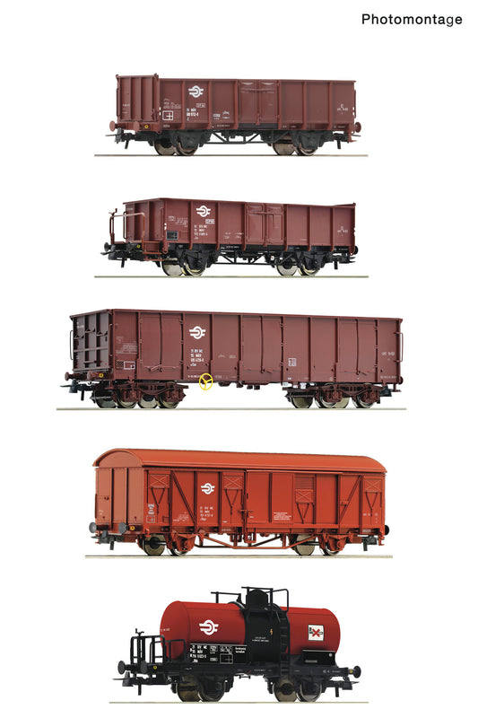 Roco HO 6600126 5 piece set: Goods train  MAV   era IV DC 2025 New Item