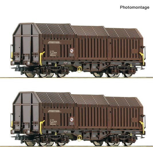 Roco HO 6600132 2 piece set: Telescopic hood wagons ÖBB era VI DC 2025 New Item