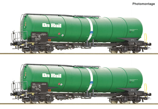 Roco HO 6600147 2 piece set: Tank wagons  OnRail   era VI DC 2025 New Item