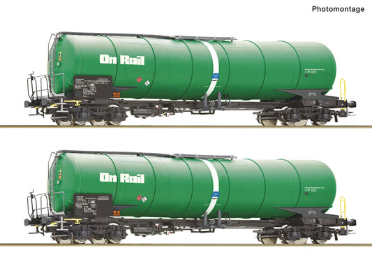 Roco HO 6600147 2 piece set: Tank wagons OnRail era VI DC 2025 New Item