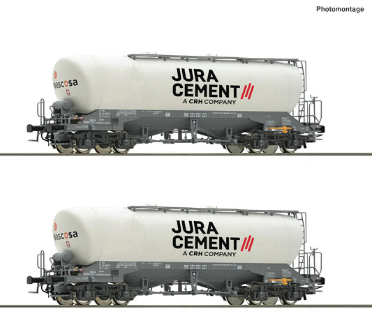 Roco HO 6600191 2 piece set: Silo wagons  Jura Cement/Wascosa   era VI DC 2025 New Item